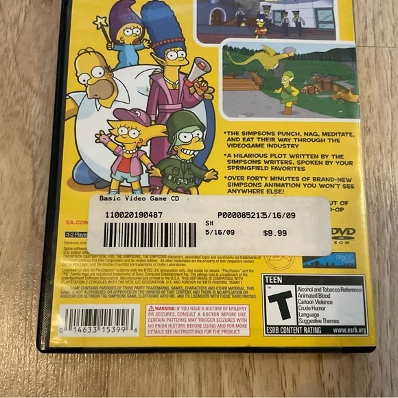 The Simpsons Game PS2 PlayStation 2 EA Teen